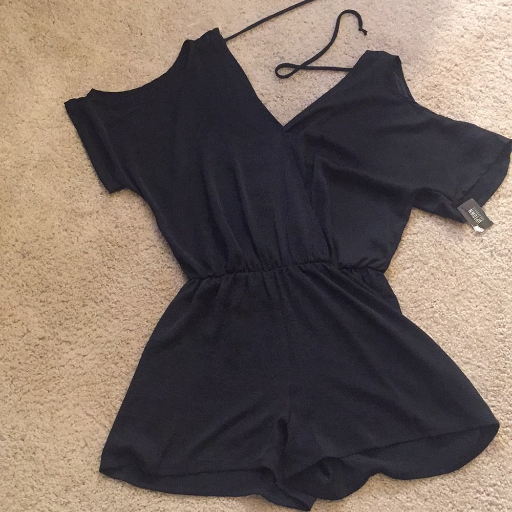 Cold shoulder romper